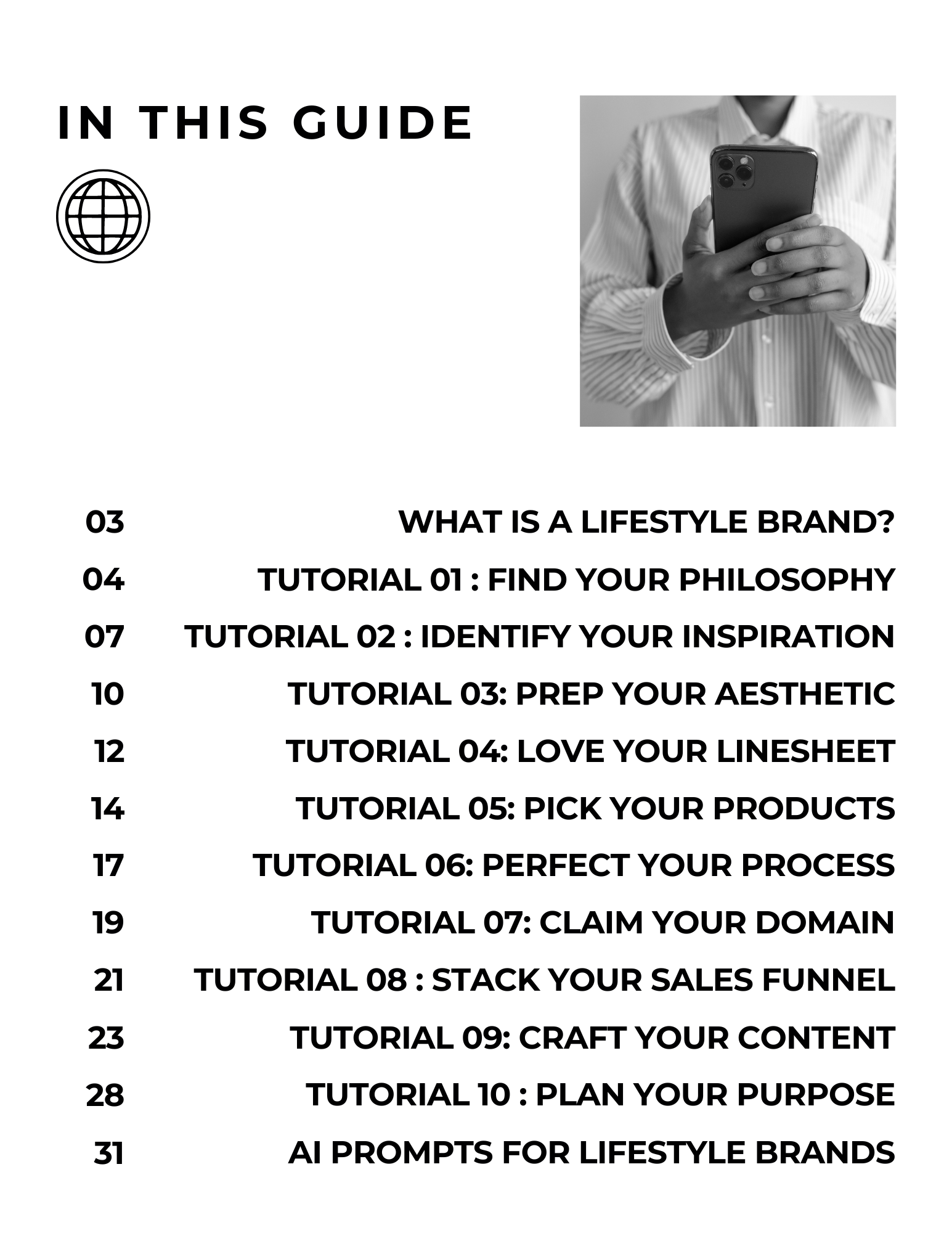 The Lifestyle Brand Plan - Table of Contents